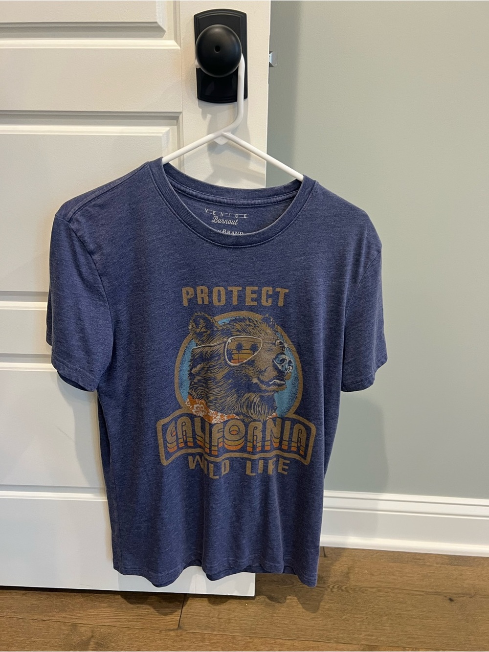 Lucky Brand Men’s Protect California Wildlife Graphic Tee - Blue-size Small